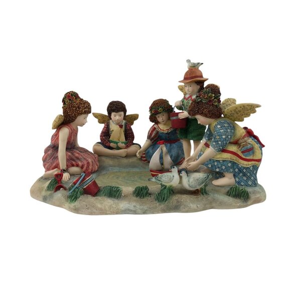 Day At The Beach Everyday Angels Figurine By Susan Winget 1999 First Edition - Picture 4 of 10